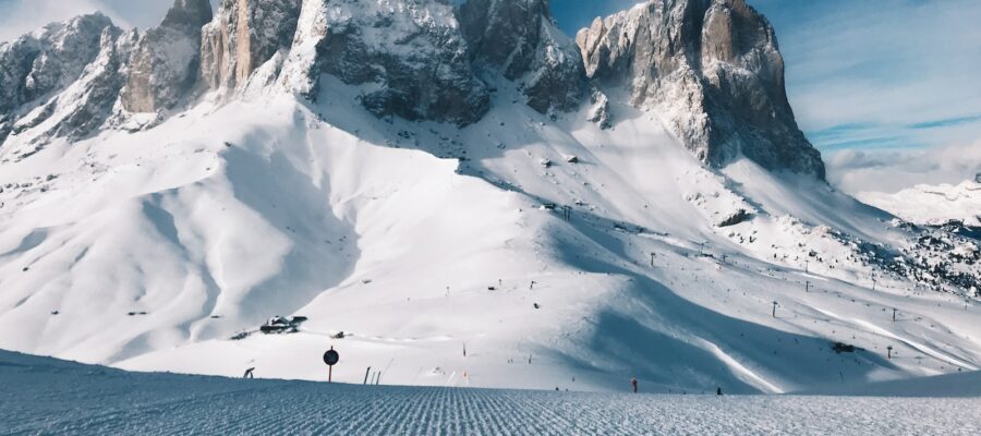 landscape photo of mountain covered with snow